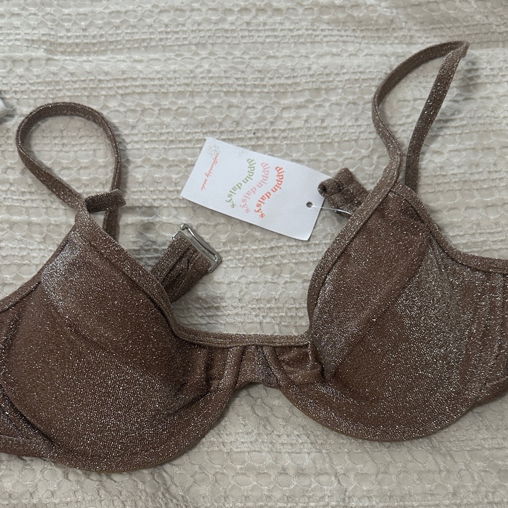 Dippin' Daisy's Sparkling Brown Bikini Top